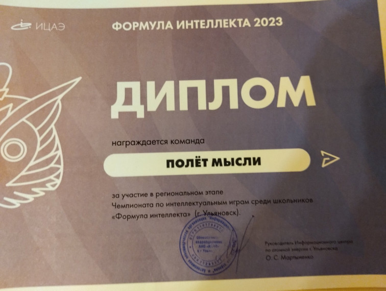 Формула интеллекта.